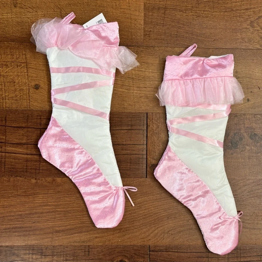 NWT ballerina ballet slipper shoe Christmas stockings 5 total 19”L each